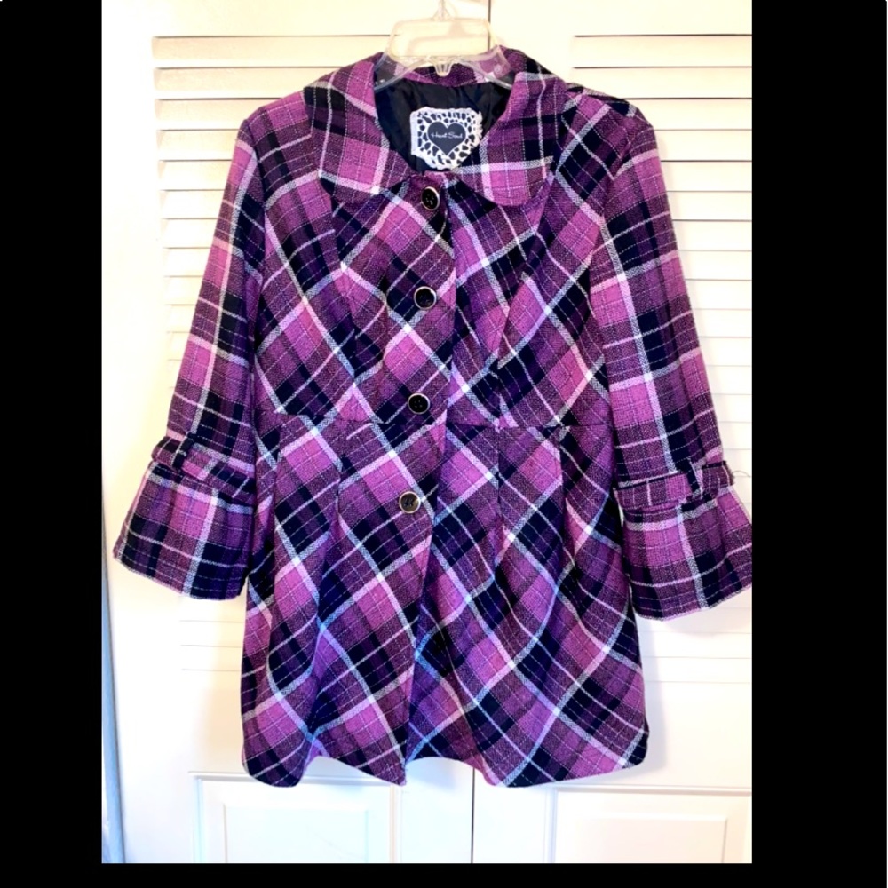 HEART AND SOUL PEACOAT PURPLE FIT AND FLARE